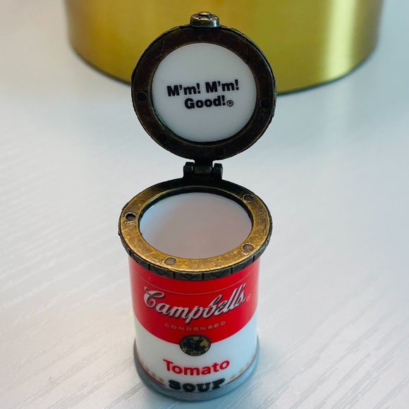 Vintage "1999" Campbells Tomato Soup Tiny Porcelain Hinged Box - Picture 8 of 12